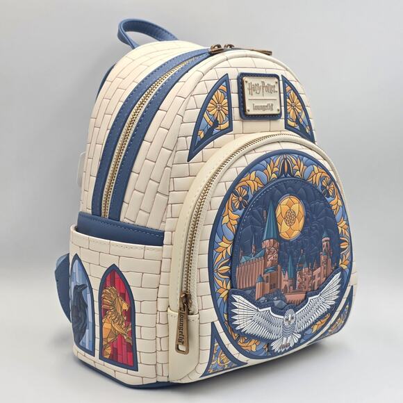 Loungefly Harry Potter Hedwig Hogwarts Stained Glass Mini Backpack New main image 5